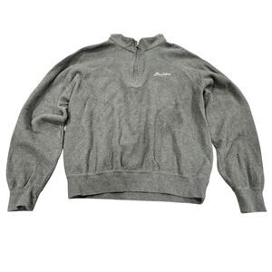 Peter Millar Sea Island Quarter Zip Pullover Sweatshirt Gray Men’s M Cotton Golf